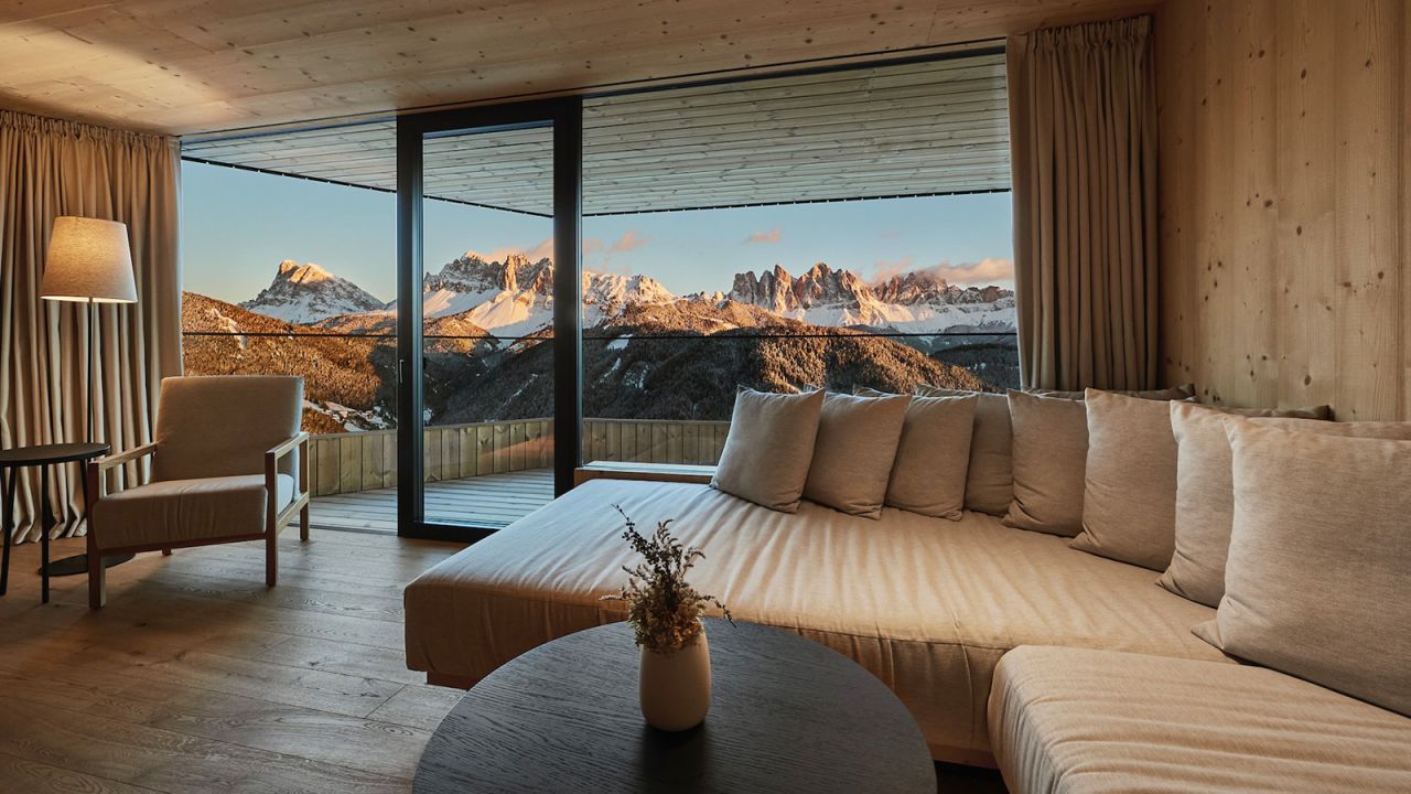 <strong>Forestis, Bressanone: </strong>Surrounded by views of the Dolomites, as well as the cleanest mountain air, guests can ski right in and out of this show-stopping hideaway.
