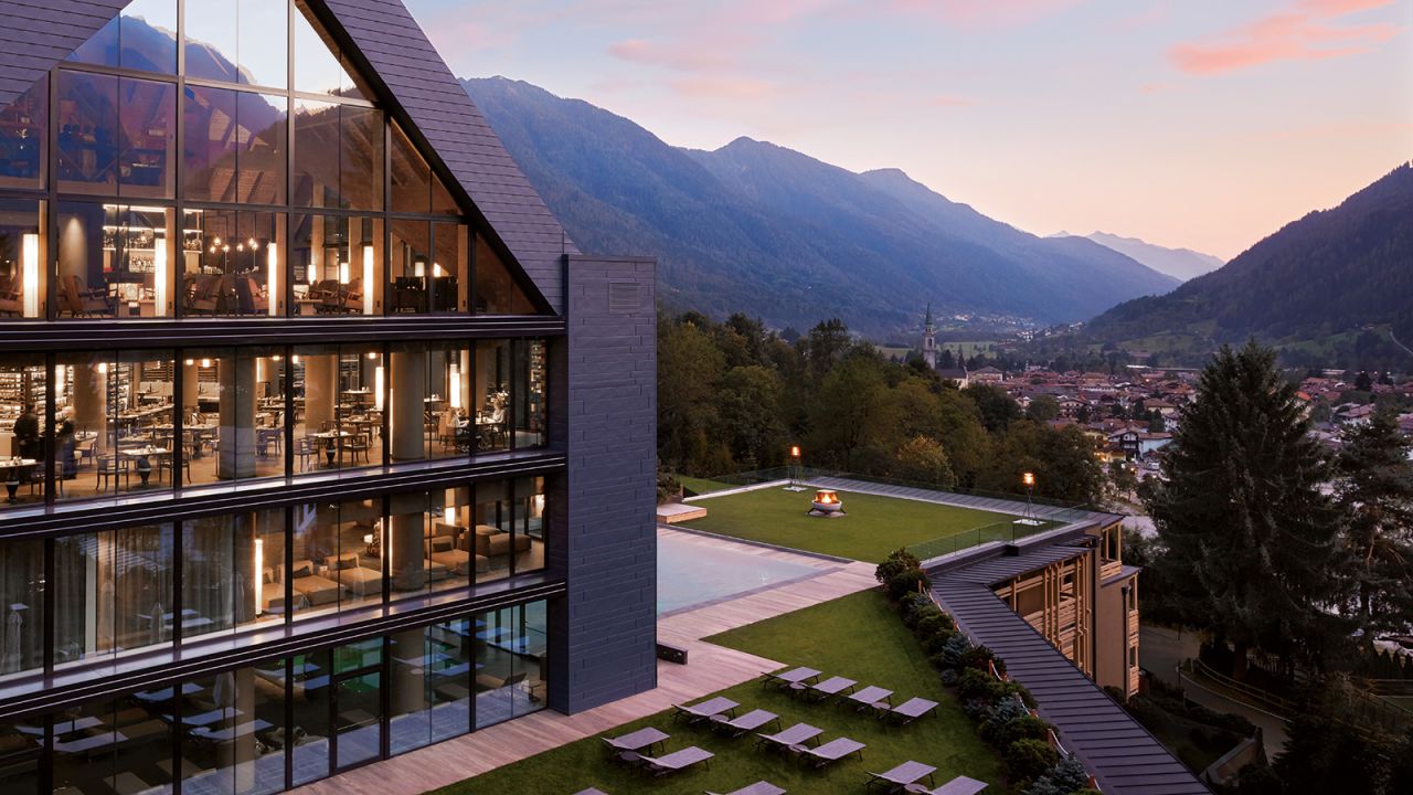 Lefay Resort & SPA Dolomiti offers expansive mountain range views.