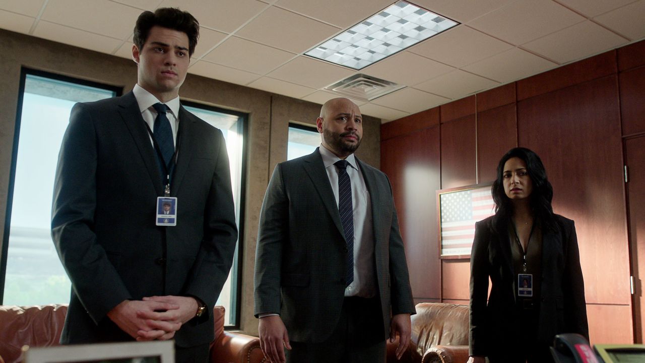 Noah Centineo, Colton Dunn and Aarti Mann "The Recruit."