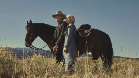 Harrison Ford as Jacob Dutton and Helen Mirren as Cara Dutton in the "Yellowstone" prequel "1923."