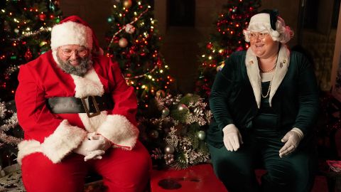 Levi Truax, known as Trans Santa, and his wife Heidi Truax, known as Dr. Claus, in a scene from