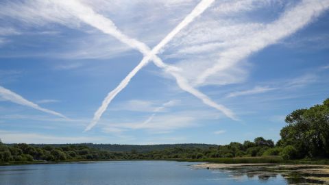 A study found that between 2000 and 2018, contrails accounted for 57% of aviation's warming impact.