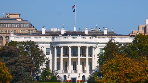 The White House in Washington, DC, on October 20, 2022. 