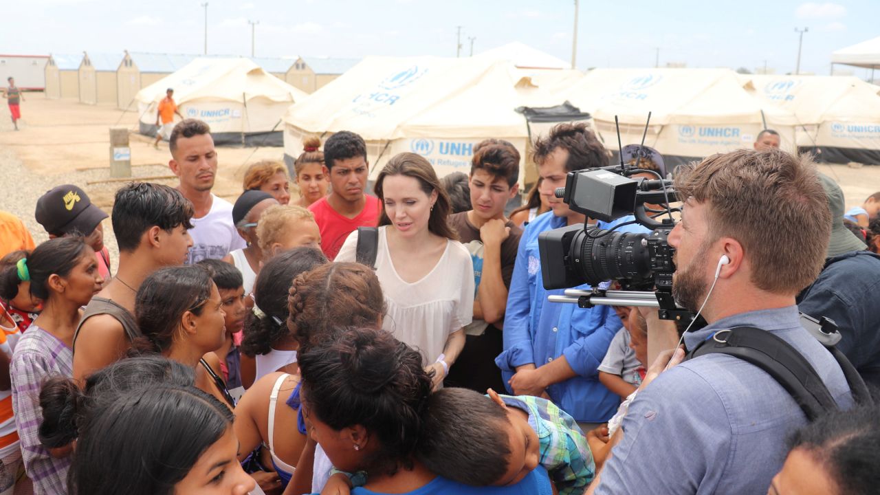 Jolie, pictured in Maicao, Colombia, was appointed special envoy for the refugee agency in 2012. 