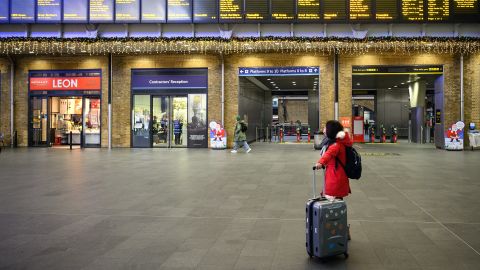 Rail strikes mean that busy stations have been deserted at rush hour.