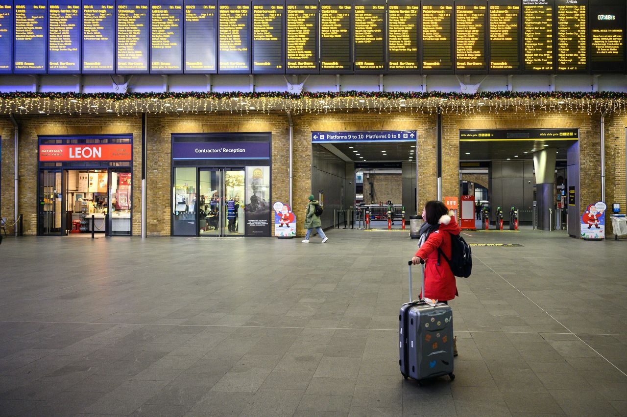 Rail strikes mean that busy stations have been deserted at rush hour.