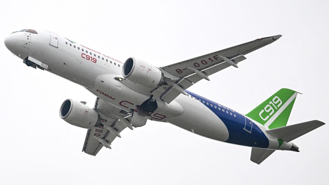 China's COMAC C919 plane is entering passenger service.