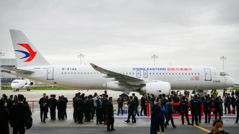 A new COMAC C919 being delivered to China Eastern Airlines. 