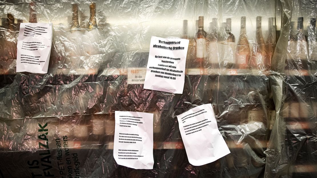 An alcohol sales ban was introduced in Amsterdam's Red Light District earlier this year.