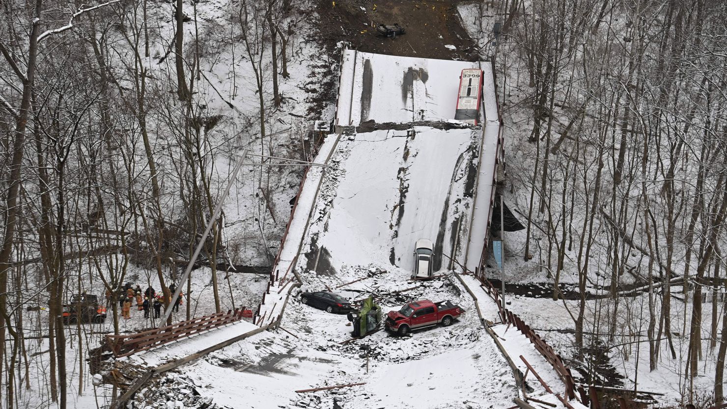 The Fern Hollow Bridge collapsed in Pittsburgh on January 28, 2022.