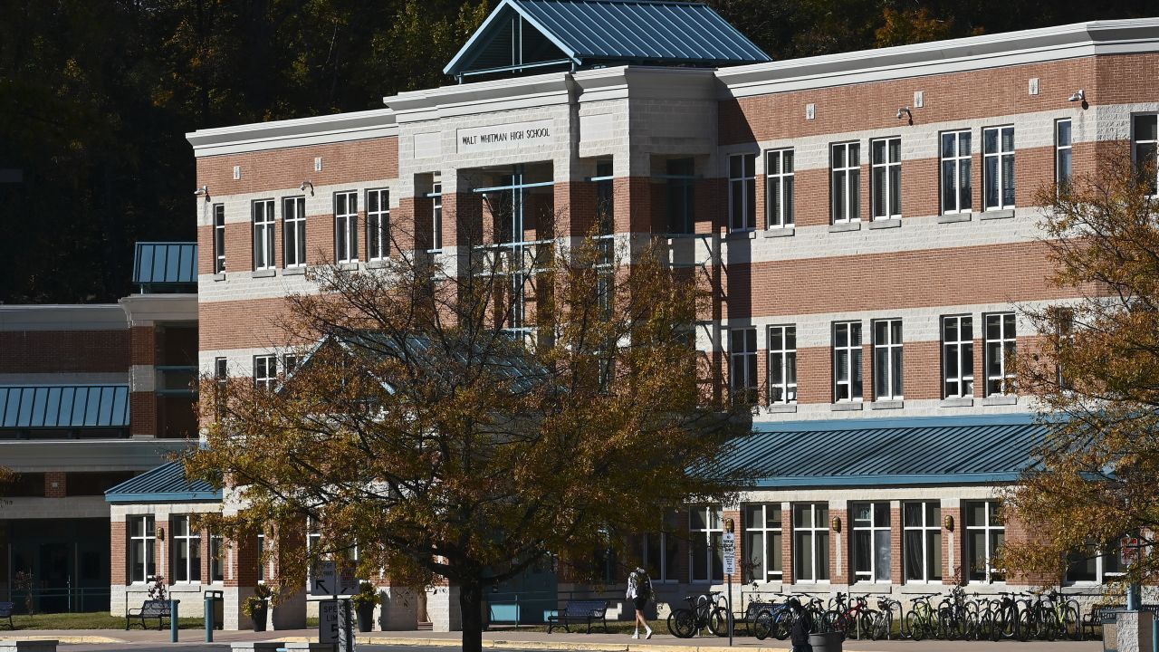 Walt Whitman High School in Bethesda, Maryland on November 9, 2021.