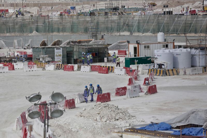 Fresh Criticism For Qatar And FIFA As World Cup Ends On International   221218022804 Workers In Doha 121822 