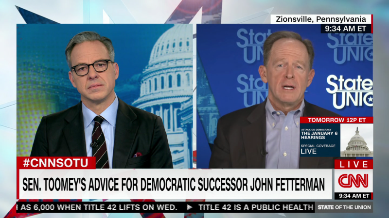 Hear retiring GOP Sen. Toomey’s advice for John Fetterman | CNN Politics