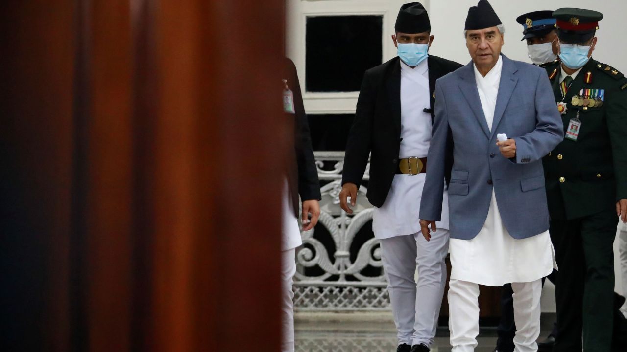 Prime Minister Sher Bahadur Deuba in Kathmandu, Nepal on July 13, 2021. 