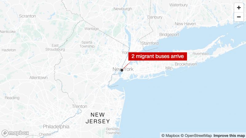 Two migrant buses arrived in New York City on Sunday and up to 15 more are expected in the next few days | CNN