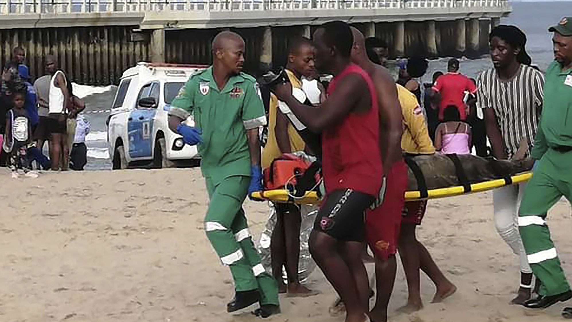 Paramedics attended to more than 100 people at the scene in Durban, South Africa on Saturday, December 17, 2022.
