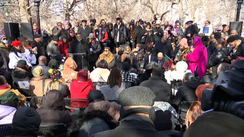 Community members attending the unveiling of the 