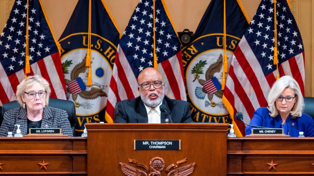 Chairman Rep. Bennie Thompson (D-MS) speaks as members of the House Select Committee hold their last public hearing on December 19, 2022