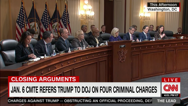 January 6 Committee refers Donald Trump for four criminal charges to the Justice Department | CNN