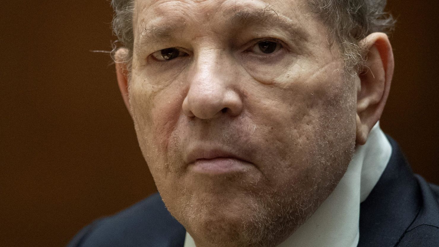 TOPSHOT - Former film producer Harvey Weinstein appears in court at the Clara Shortridge Foltz Criminal Justice Center in Los Angeles, California, on 04 October 2022. - Weinstein was extradited from New York to Los Angeles to face sex-related charges. (Photo by ETIENNE LAURENT / POOL / AFP) (Photo by ETIENNE LAURENT/POOL/AFP via Getty Images)