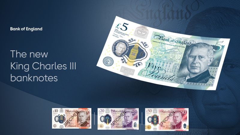 Aparecen por primera vez imágenes de los billetes del rey Carlos III
