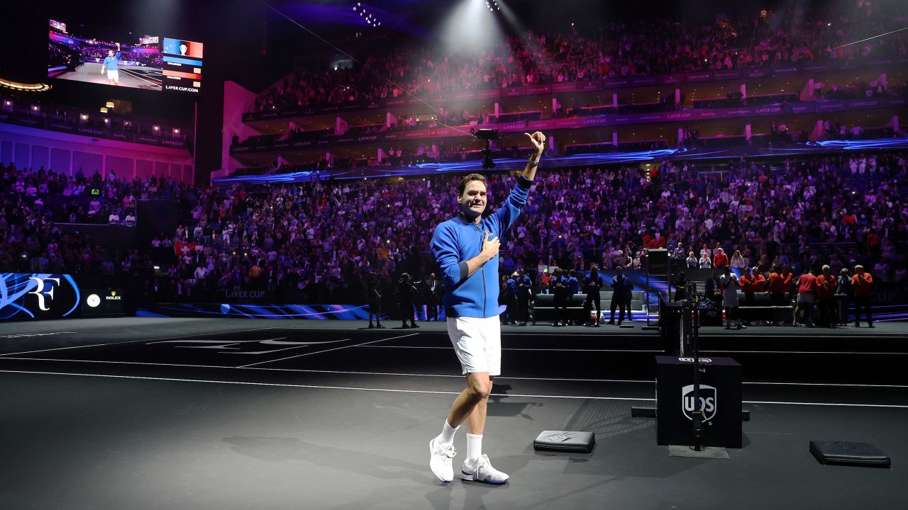 And it's goodbye from Roger Federer ...