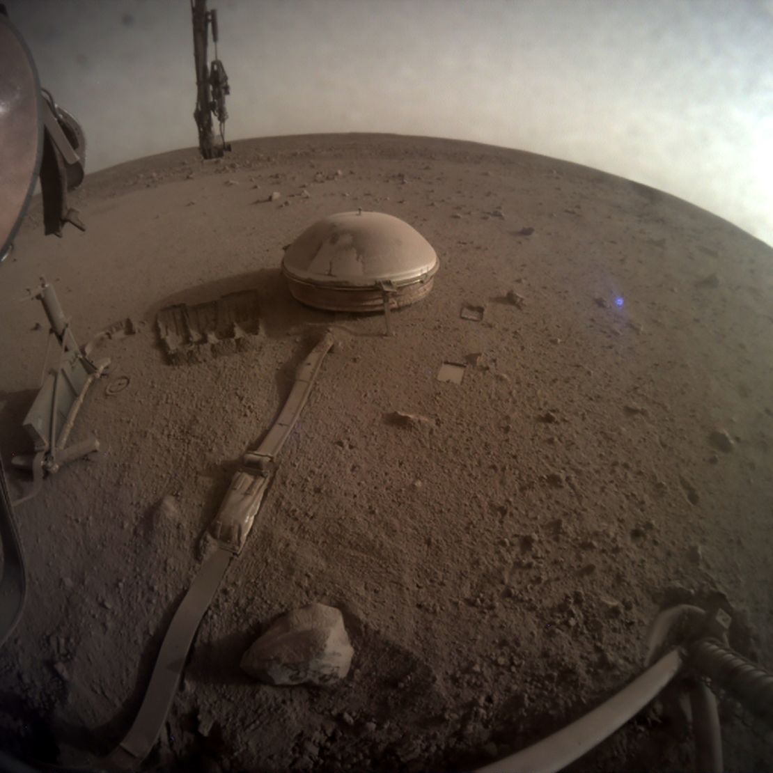 The NASA InSight lander acquired this image of the area in front of the spacecraft on Mars on December 11. 