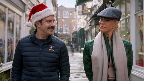 Jason Sudeikis and Hannah Waddingham in 'Ted Lasso.'