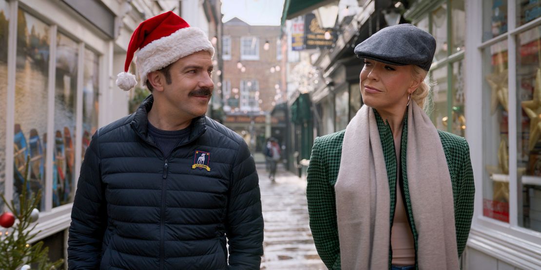 Jason Sudeikis and Hannah Waddingham in 'Ted Lasso.'