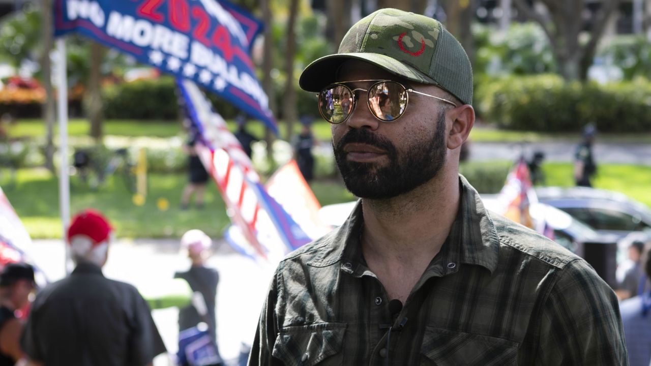 FLORIDA, USA - FEBRUARY 28: Enrique Tarrio, leader of the Proud Boys is seen outside the Hyatt Regency Hotel during Conservative Political Action Conference, in Orlando, Florida, United States on February 28, 2021. 