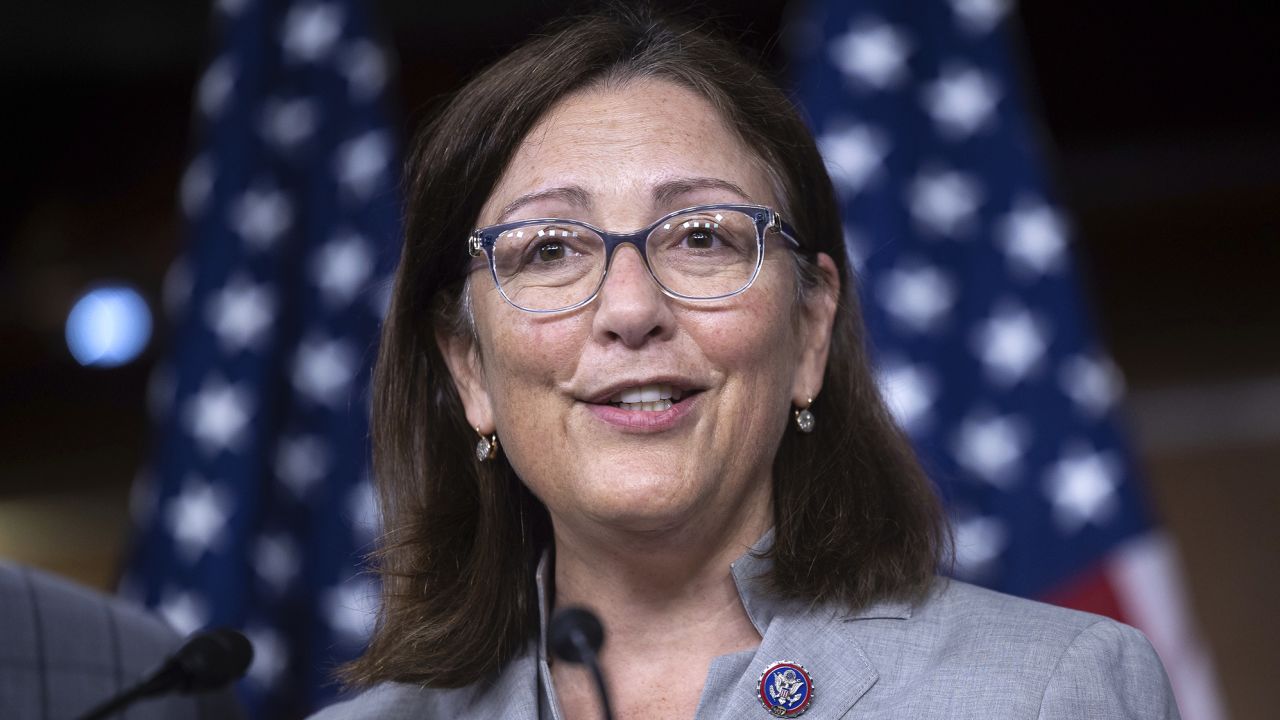 Rep. Suzan DelBene of Washington state speaks at the US Capitol in Washington, DC, on August 10, 2022.