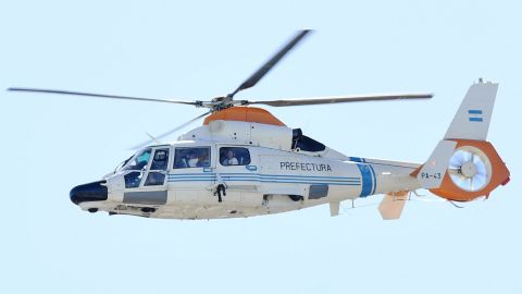 Argentina's stars had to fly by helicopter due to the huge crowds gathered.