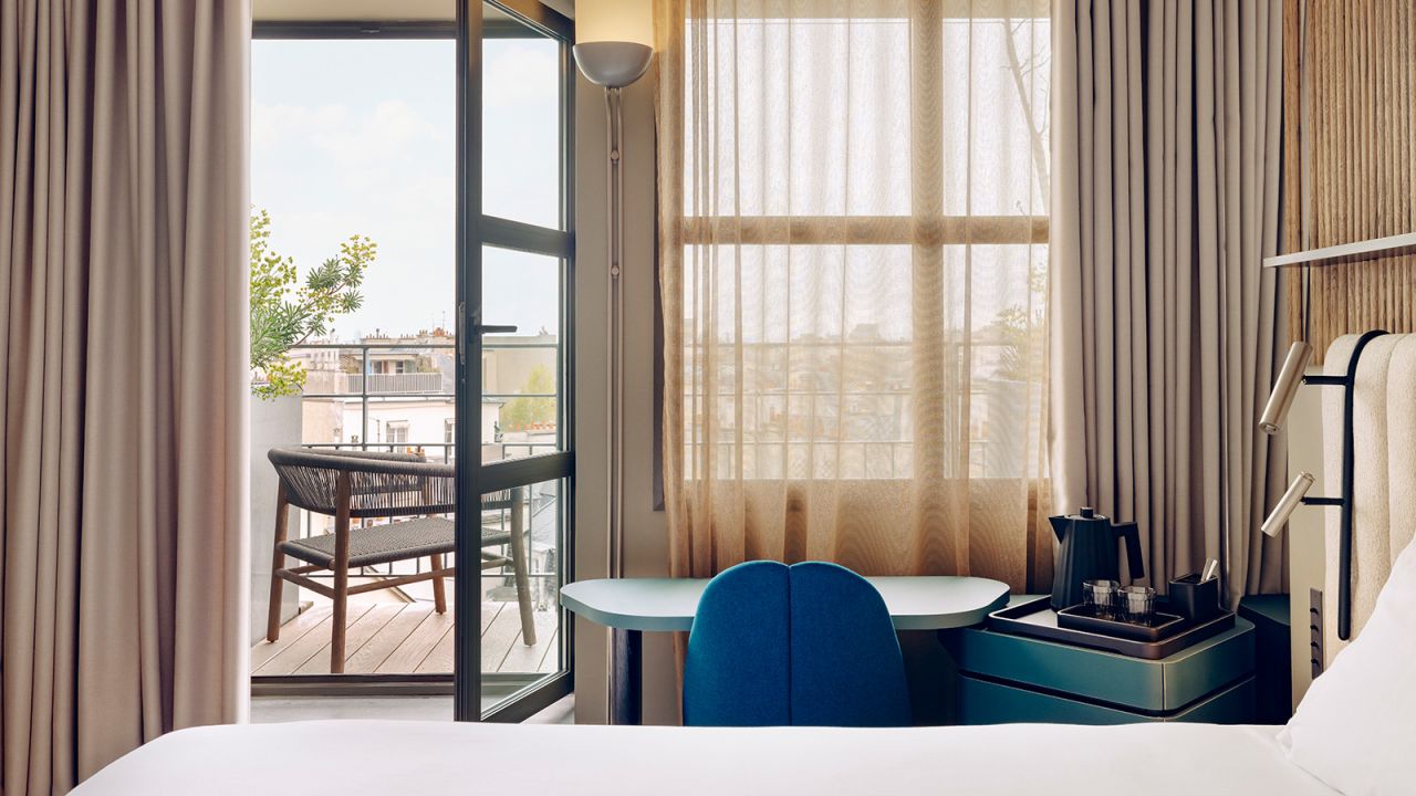 <strong>Hôtel Dame des Arts, France: </strong>A third of the rooms at this new boutique hotel in Paris' Latin Quarter have private terraces with views of the Eiffel Tower.
