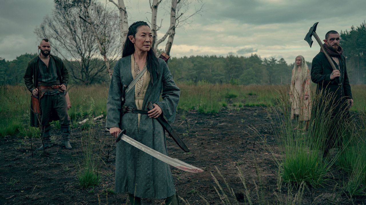 Michelle Yeoh (center) in the limited series prequel "The Witcher: Blood Origin."