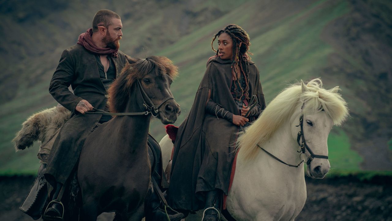 From left: Laurence O'Fuarain and Sophia Brown in a scene from "The Witcher: Blood Origin."