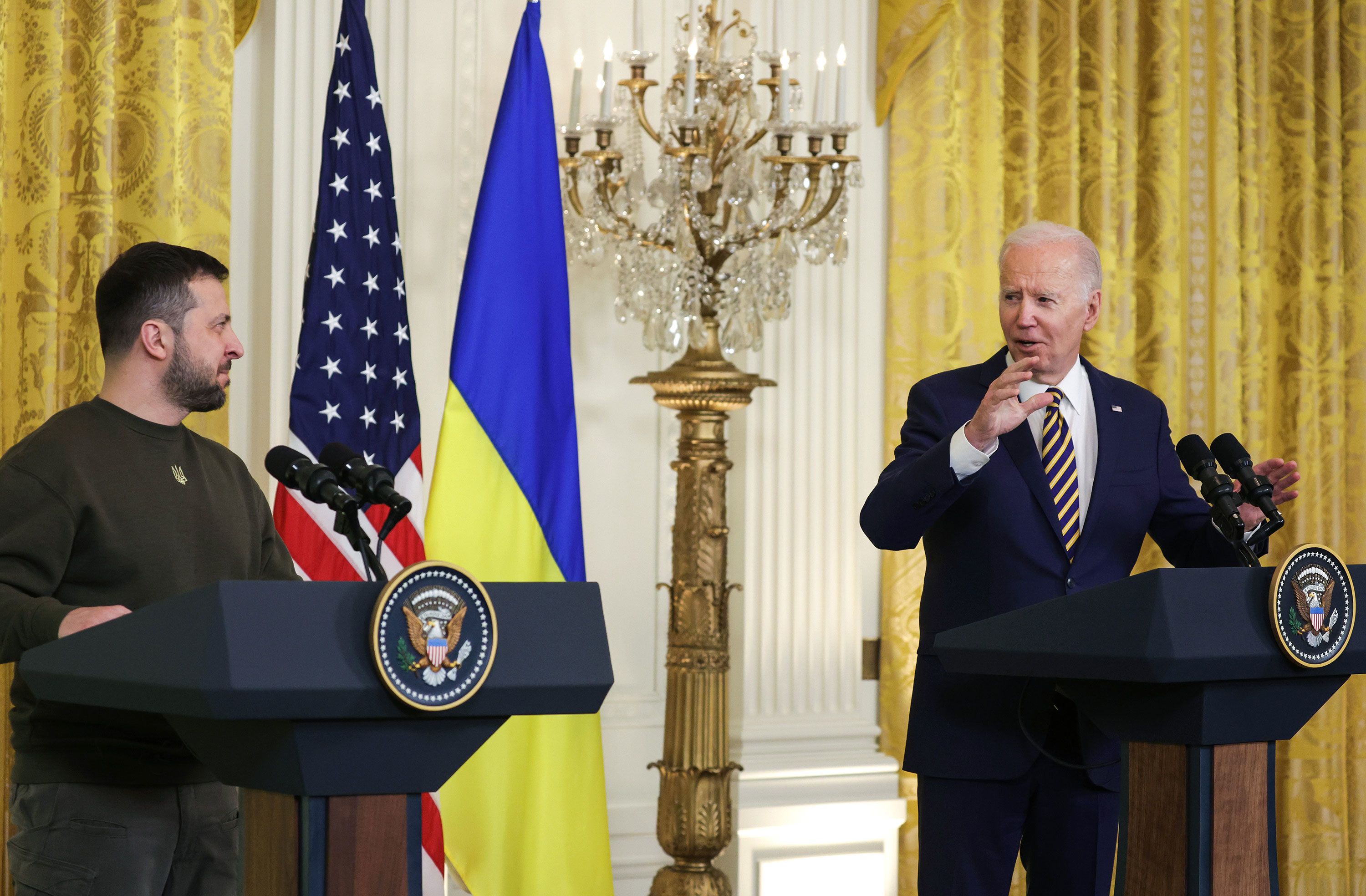 Biden and Zelensky put their united front on display after historic White  House meeting, News