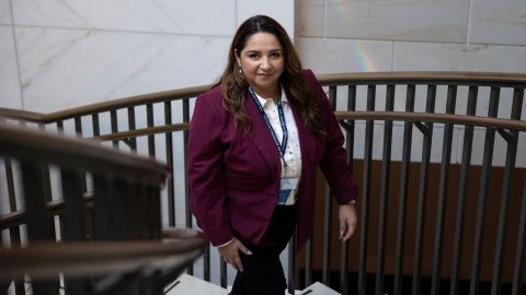 Ramirez ascends a staircase at the US Capitol on November 18, 2022.