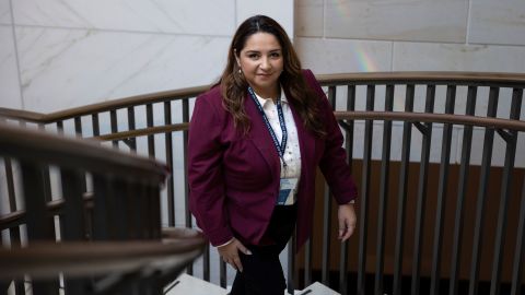 Ramirez ascends a staircase at the US Capitol on November 18, 2022. 