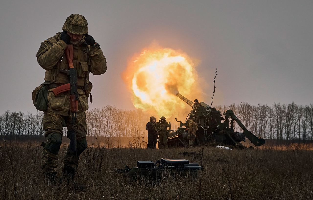 Ukrainian soldiers fire a Pion artillery system at Russian positions near Bakhmut in the Donetsk region of Ukraine on Friday, December 16. During the past 10 months of Russia's war on the country, the city has risen to infamy for being regularly referred to as <a href="https://www.cnn.com/2022/12/22/europe/ukraine-zelensky-bakhmut-us-congress-intl/index.html" target="_blank">the most contested and kinetic part of the 1,300 km (800 miles) front line in Ukraine.</a>