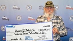 Raymond Roberts, a Massachusetts resident won six $25,000 a year for life prizes in a multi-state lottery and took home $1,950,000 before taxes, according to the Massachusetts Lottery.