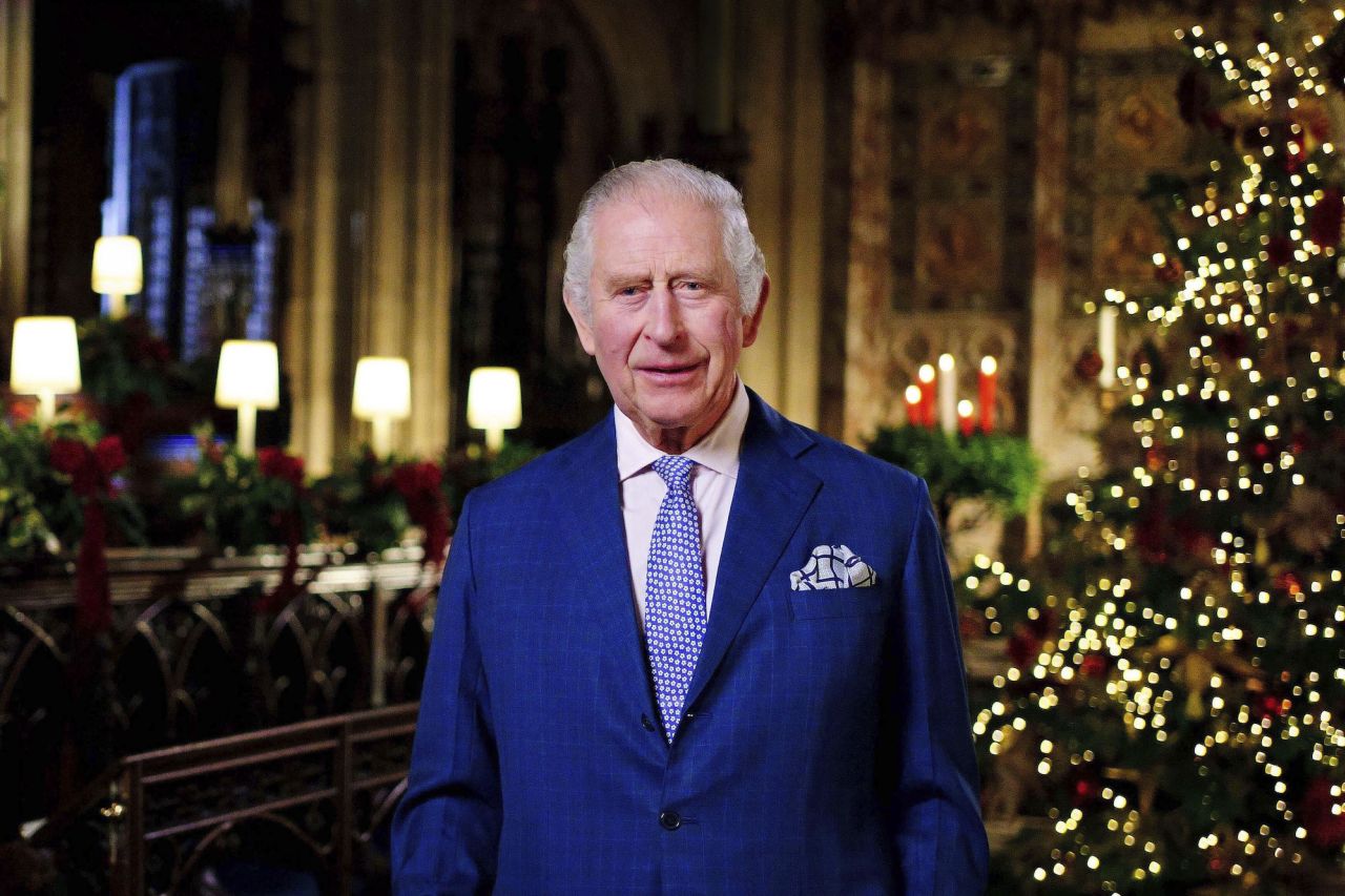 Charles records his first Christmas speech in the Quire of St George's Chapel at Windsor Castle on December 13. The speech would be broadcast on Christmas day throughout the United Kingdom. 