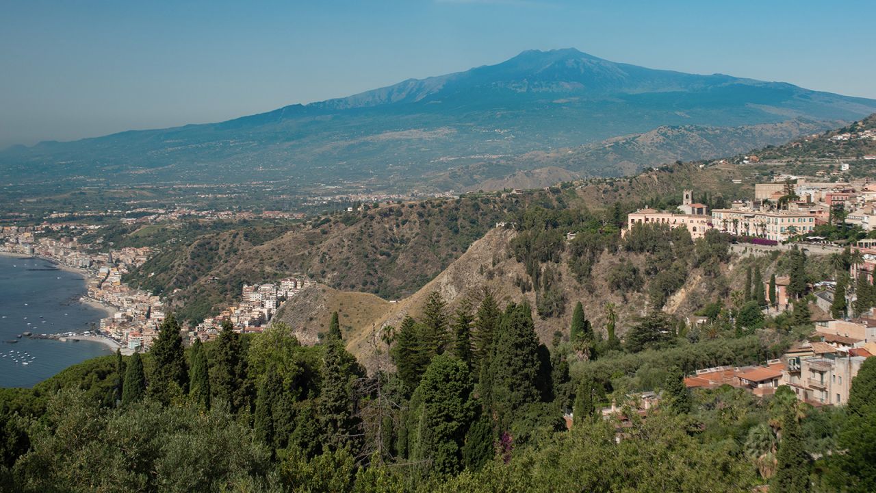 <strong>Fiery skyline: </strong>The hotel provides unique views of Sicily's Mount Etna, one of the world's most active volcanoes.
