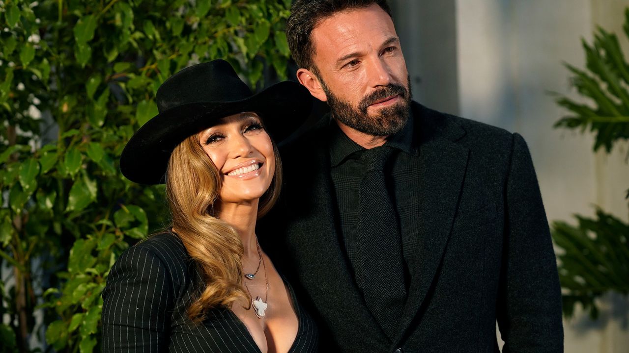 Jennifer Lopez and Ben Affleck, here in October, celebrated their first Christmas as a married couple.