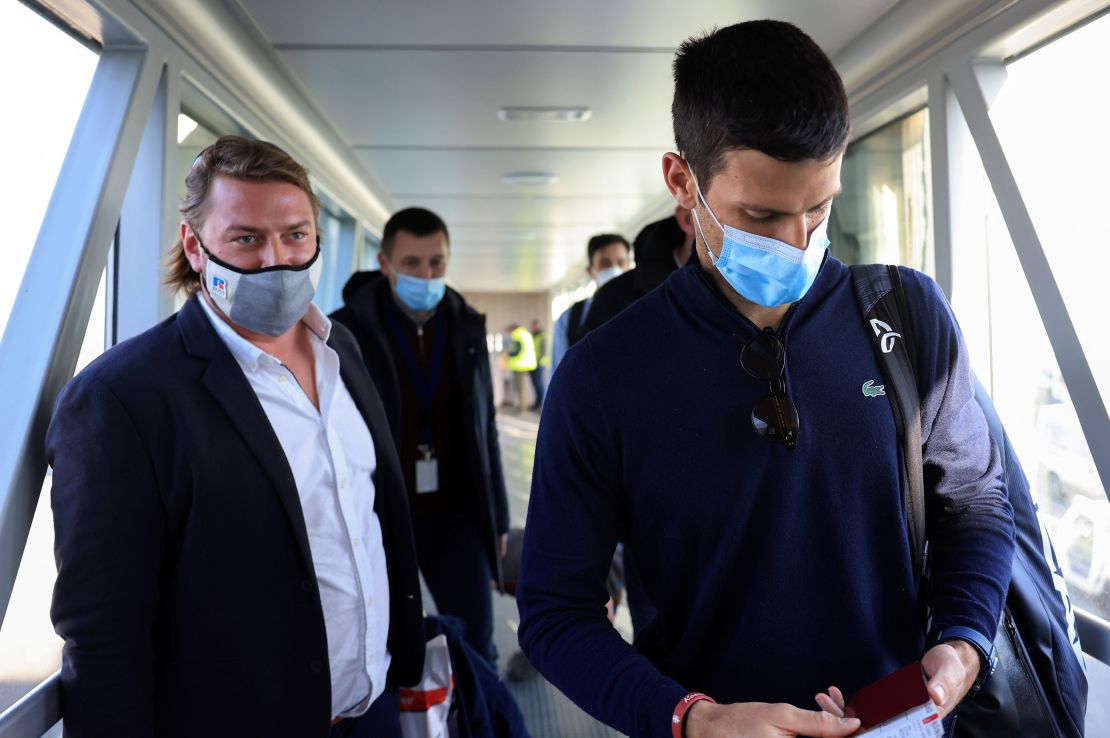 Djokovic arrives in Serbia in January 2022 after the Australian Federal Court upheld a government decision to cancel his visa to play in the Australian Open.