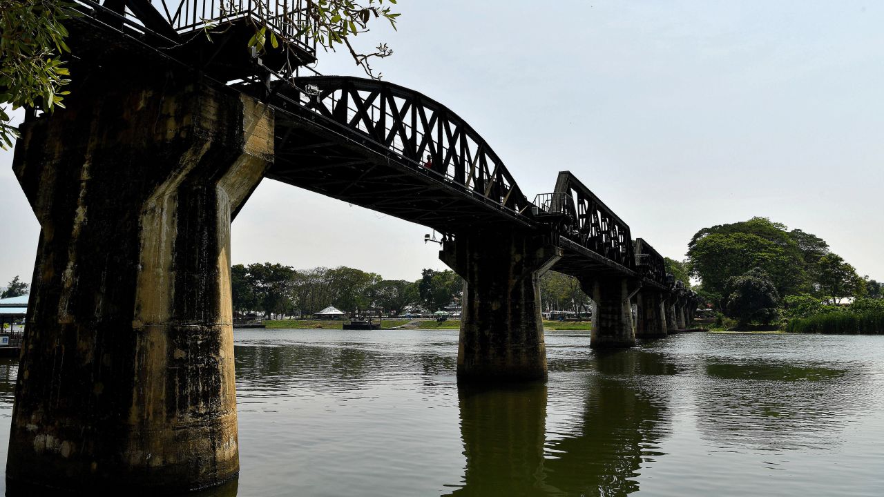 A general view of Thailand's Bridge on the River Kwai, situated about 140 kilometers (87 miles) west of the capital, Bangkok. 