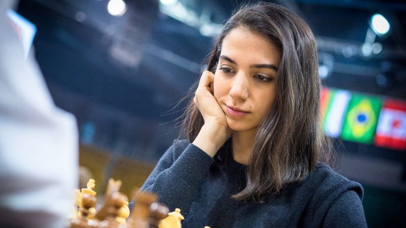 Iranian woman takes part in international chess tournament without mandatory hijab | CNN