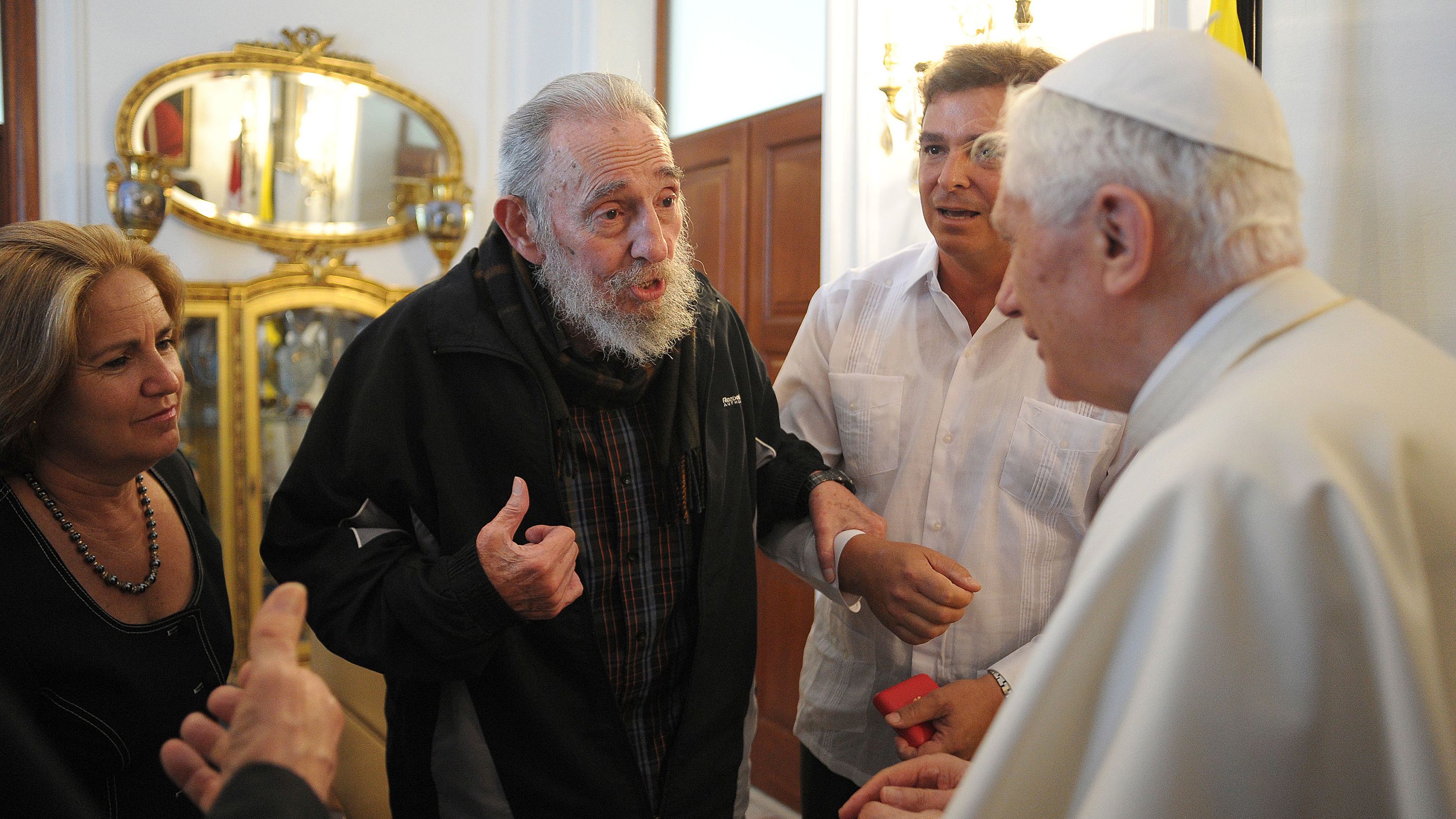 Benedict meets with former Cuban President Fidel Castro during a visit to Cuba in March 2012.