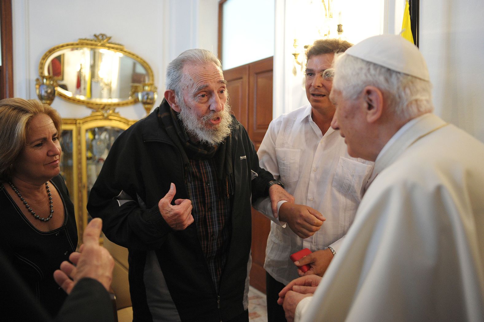 Benedict meets with former Cuban President Fidel Castro during a visit to Cuba in March 2012.