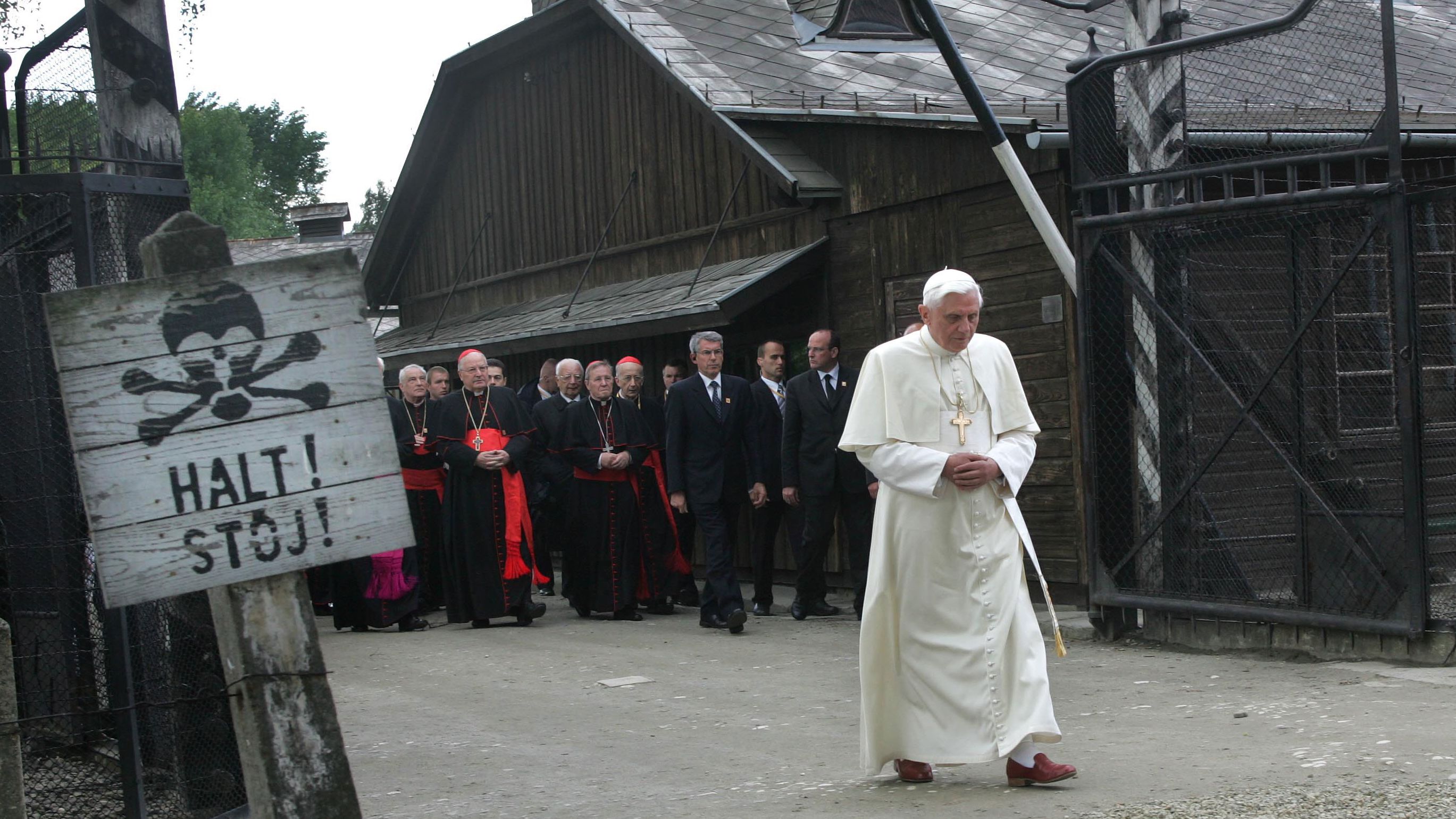 Benedict visits what used to be the Nazi Auschwitz death camp during his trip to Poland in May 2006.