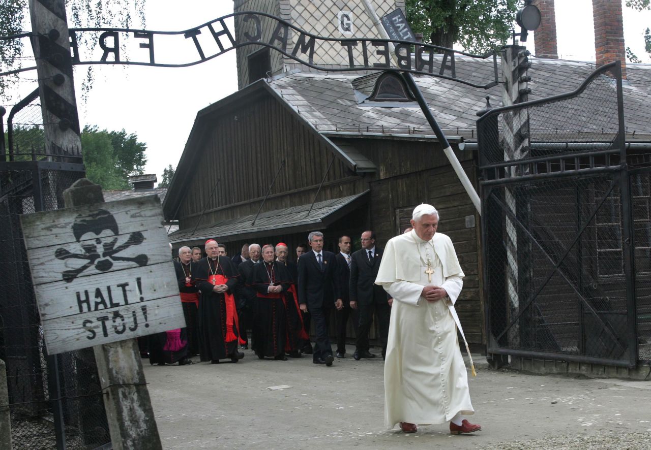 Benedict visits what used to be the Nazi Auschwitz death camp during his trip to Poland in May 2006.